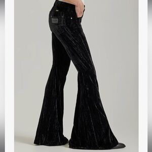 Wrangler Black Velvet Flare Pants 29x36